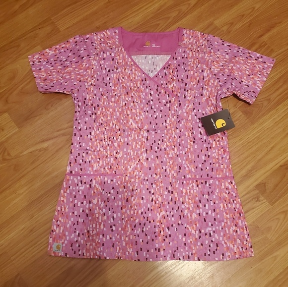 Carhartt Tops - Carhartt pink scrub top NWT